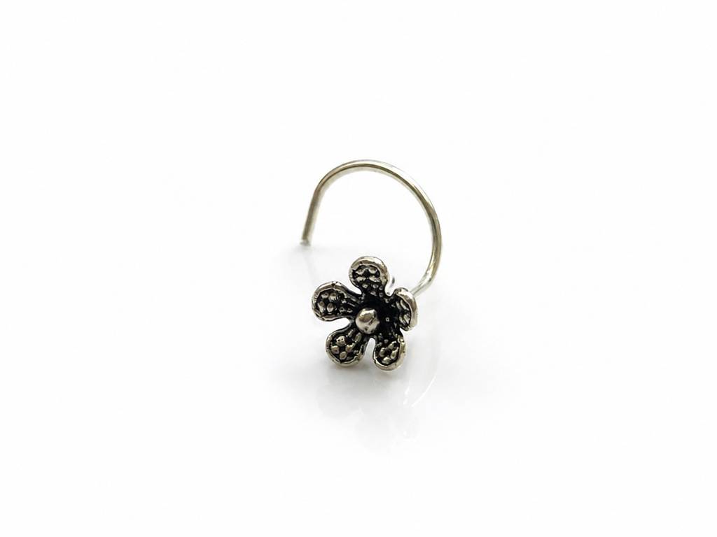 925 Sterling Silver  Floral Nose Pin, For Women'S And Girls : ARSNP299