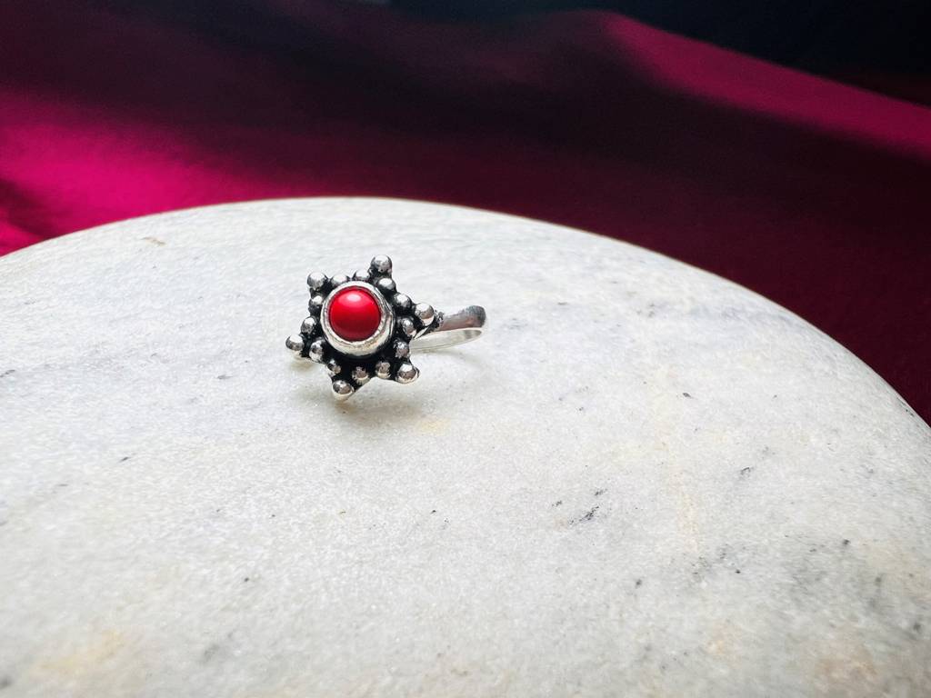 Radiant Coral Silver Clip-On Nose Pin : ARSNP179