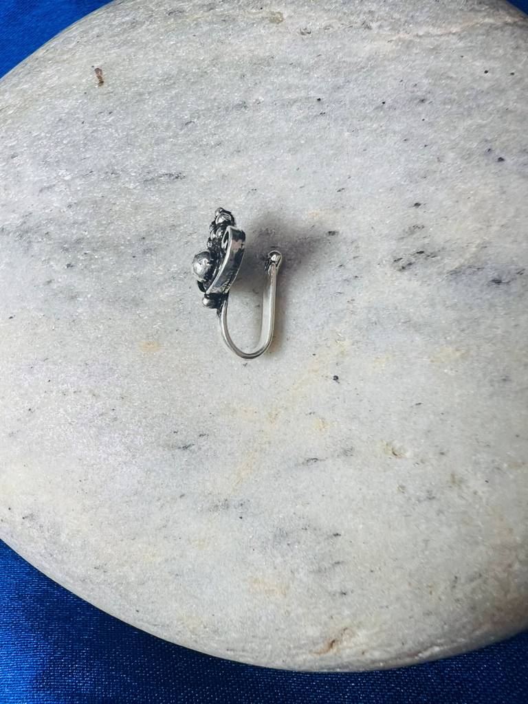 Elegant Sterling Silver Clip-On Nose Pin : ARSNP227