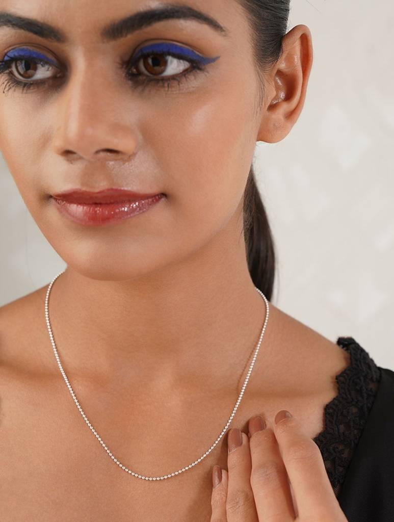 925 Sterling Silver Small Ball Neck Chain : ARSPC102