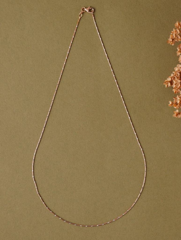 925 Sterling Silver Rosegold Plated Neck Chain : ARSPC111W