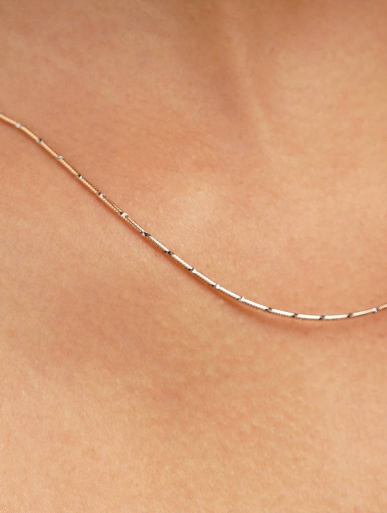 925 Sterling Silver Rosegold Plated Neck Chain : ARSPC111W