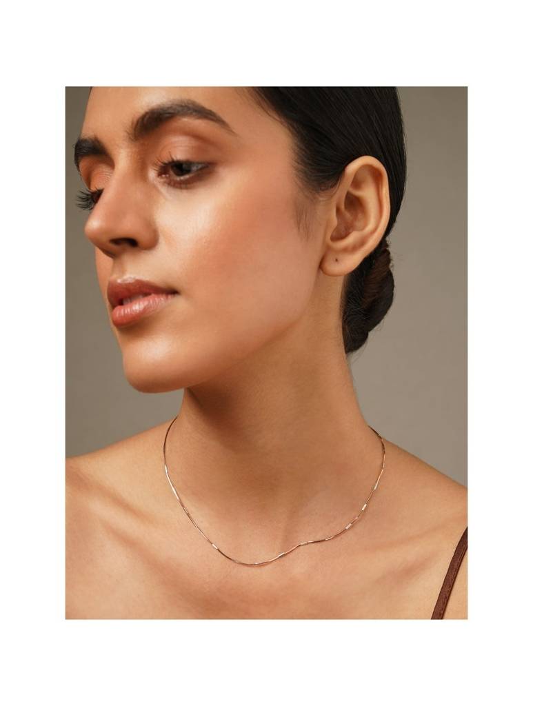 925 Sterling Silver Rosegold Neck Chain : ARSPC115W