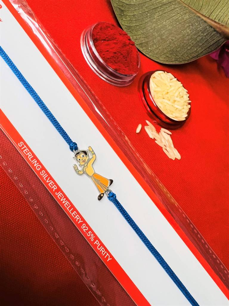 925 Sterling Silver Chhota Bheem Kids Rakhi : ARSRK104