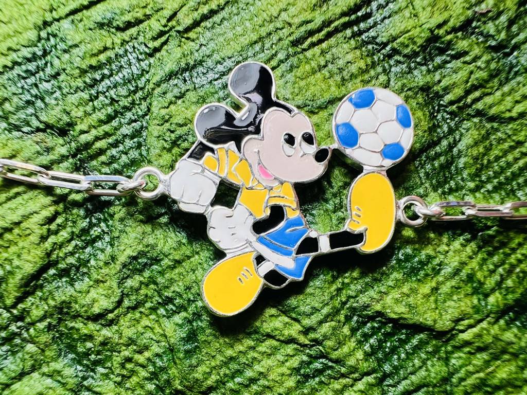 925 Sterling Silver Mickey Mouse Charm Bracelet Rakhi : ARSRK126