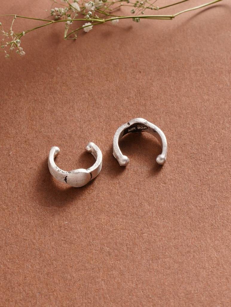 Classic Oxidized Pressing Bali Earrings : ARSSE758