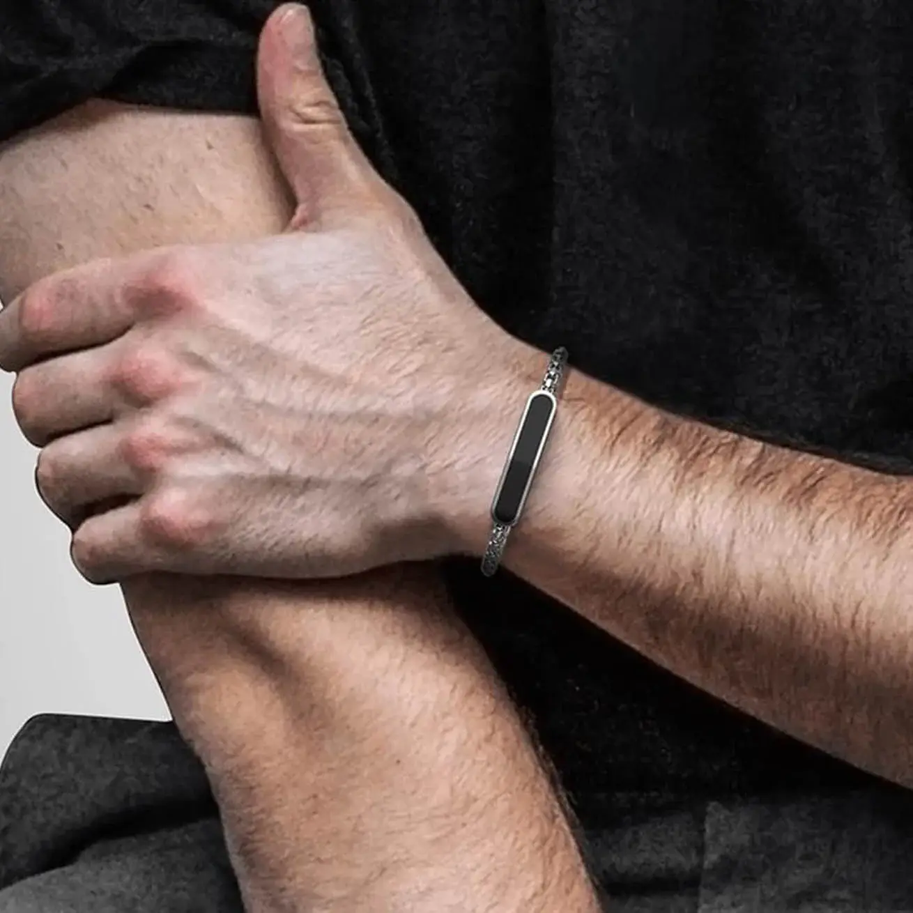 Aster Men'S Bracelet : ASTR-MENS-BLK-CER-19P1