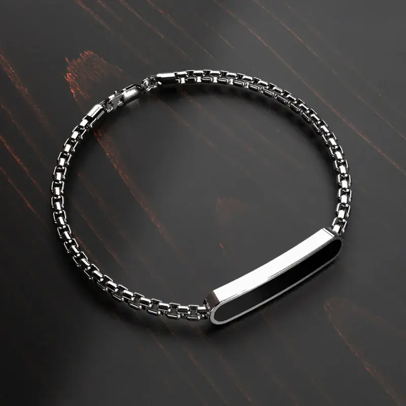 Aster Men'S Bracelet : ASTR-MENS-BLK-CER-19P1