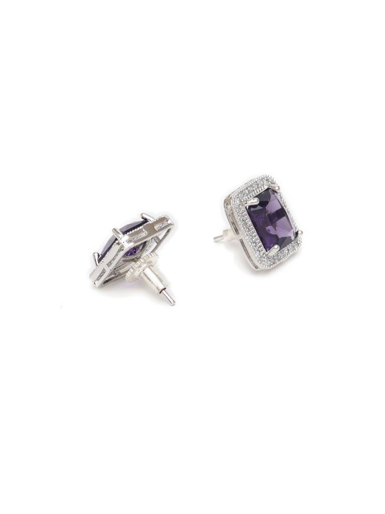 Purple Stone Studs : RRAUG23-46