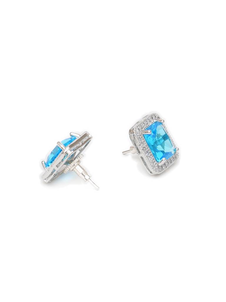 Aqua Blue Stone Studs : RRAUG23-47