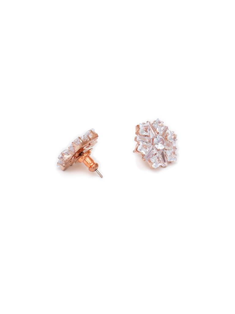 Stone Studs Star Rose Gold : RRAUG23-44