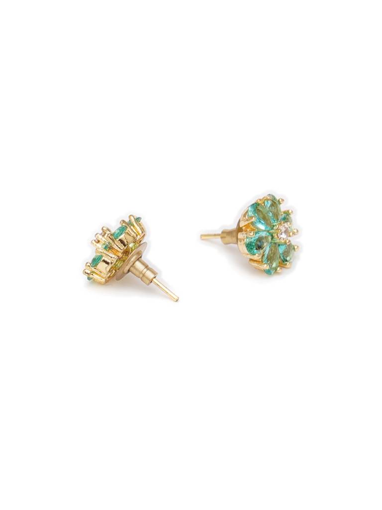 Green Crystal Stone Studs : RRAUG23-66