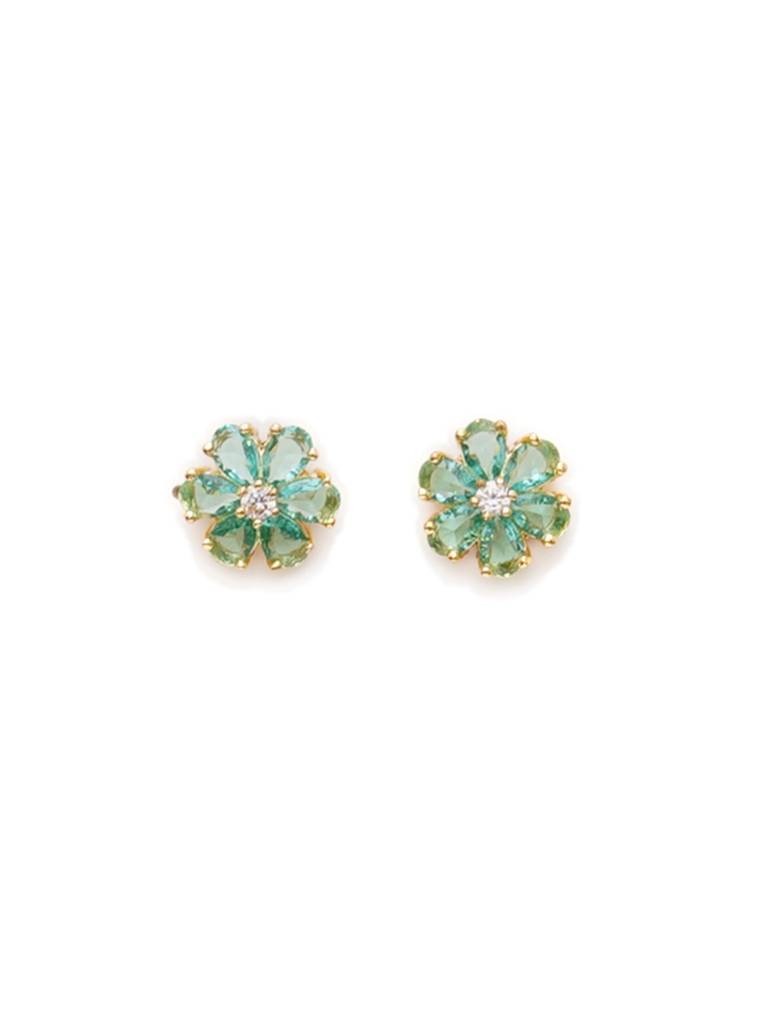Green Crystal Stone Studs : RRAUG23-66