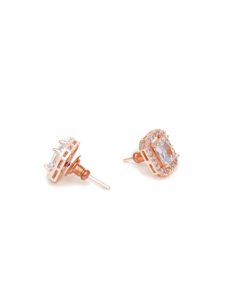 Rose Gold Stone Studs : RRAUG23-53