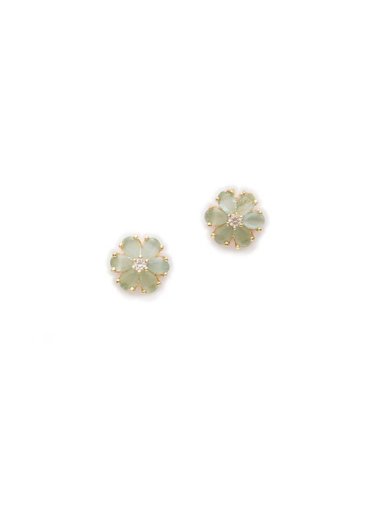 Green Stone With Diamond Cystal Studs : RRAUG23-63