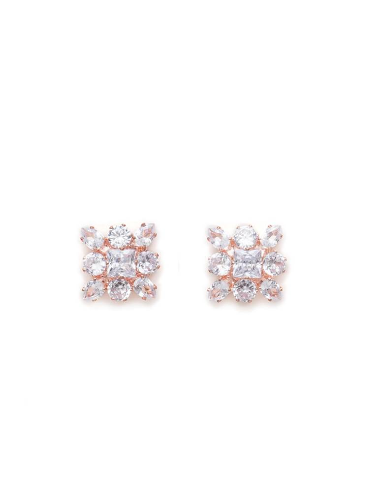 Rose Gold Square Studs : RRAUG23-35