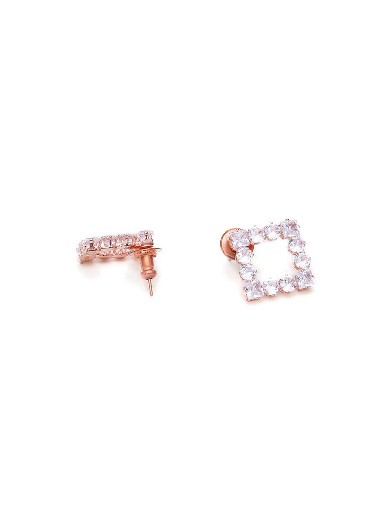 Square Crystal Studs : RRAUG23-36