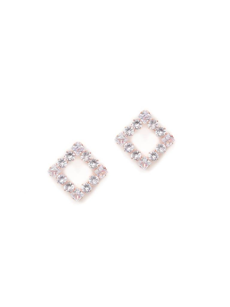 Square Crystal Studs : RRAUG23-36