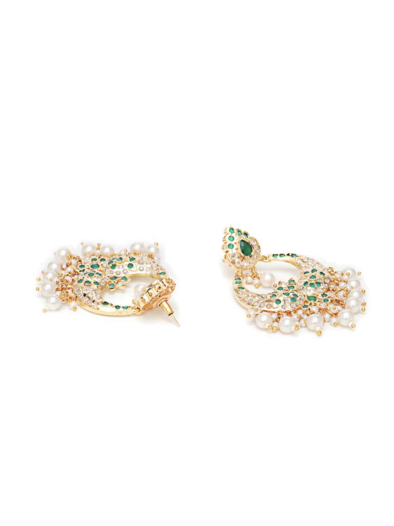 Jadau White Chand Earrings : RRAUG23-18
