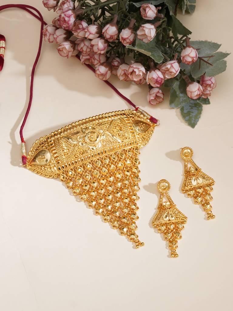 Gold Plating Jewellery Set : RRAUG23-8