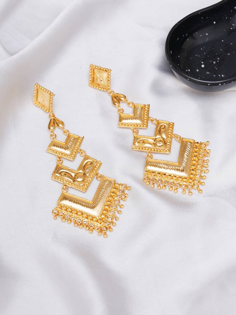 Golden Waterfall Earrings : RRAUG23-27