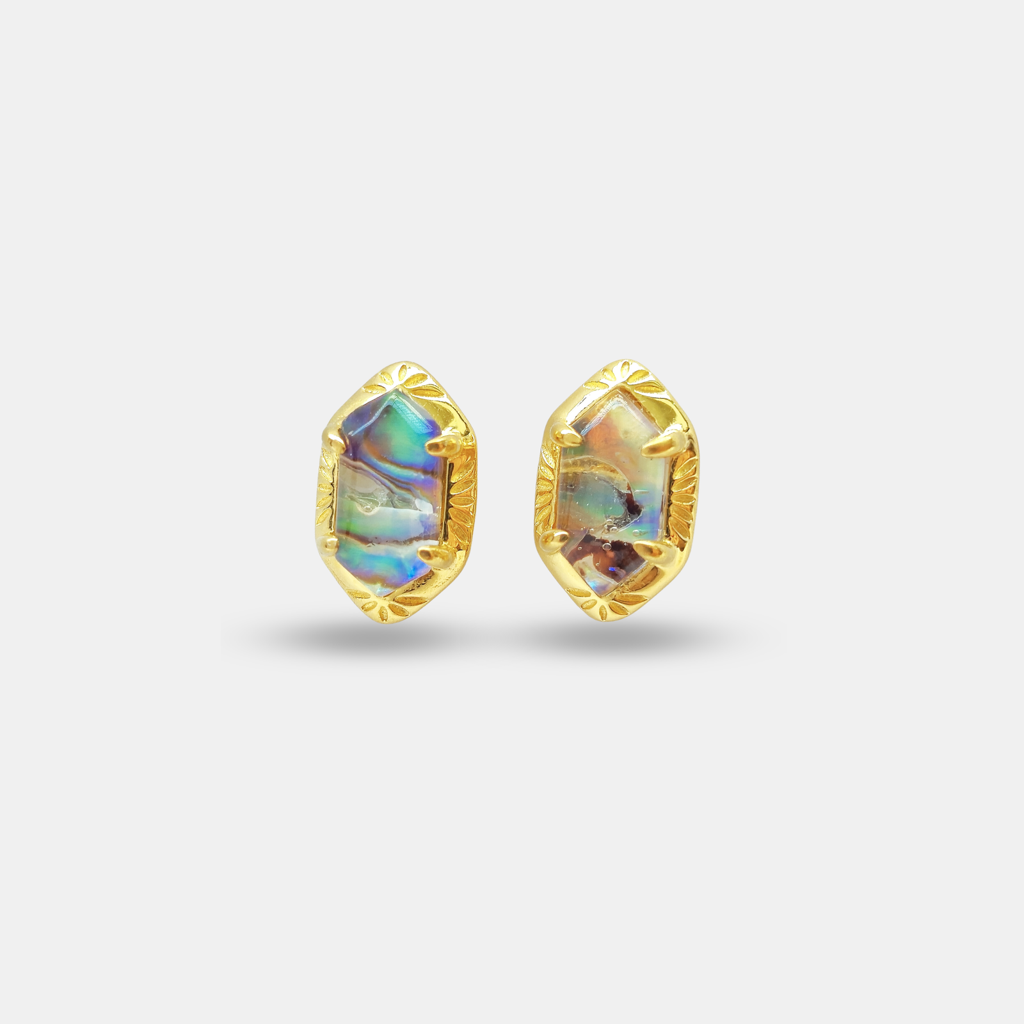 Whispers Of The Aurora Stud Earrings : ER-AURO26-YG-MLT