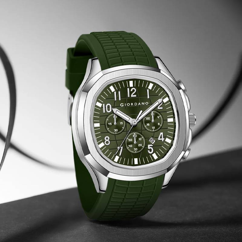 Giordano Precision And Comfort Multi Function Watch For Men With Textured Dial & Trendy Silicone Band : GZ-50143-04
