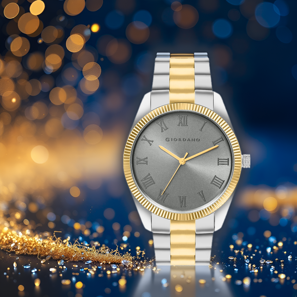 Giordano Classic Formal Analog Watch For Men With Stainless Steel Strap And Roman Numeric Indices -Gz-50112 : GZ-50112-11C