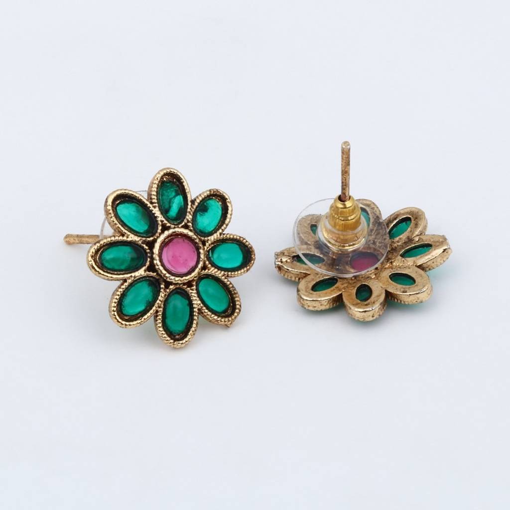 Gold Plated Delicate Double Layered Necklace Set : S24MRNKS485MLT