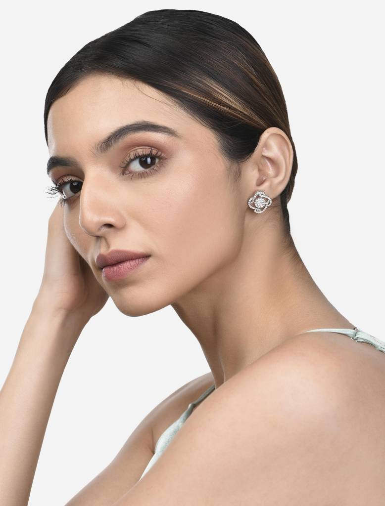 925 Silver Graced Shimmer Earrings