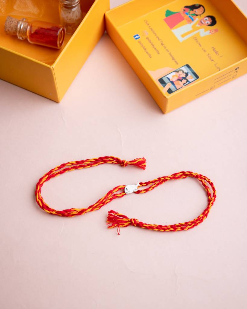 925 Sterling Silver Baby Shark Rakhi For Kids, Men, And Women : SRK5027