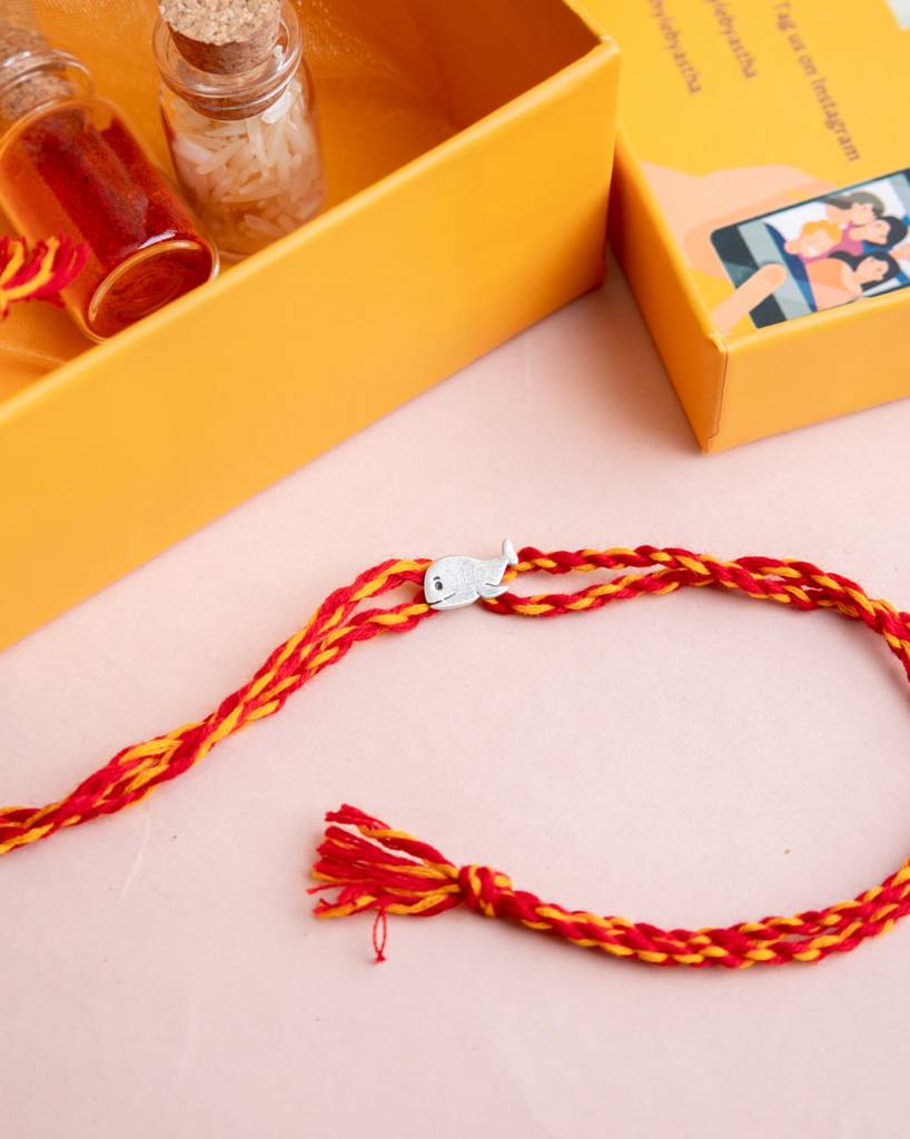925 Sterling Silver Baby Shark Rakhi For Kids, Men, And Women : SRK5027