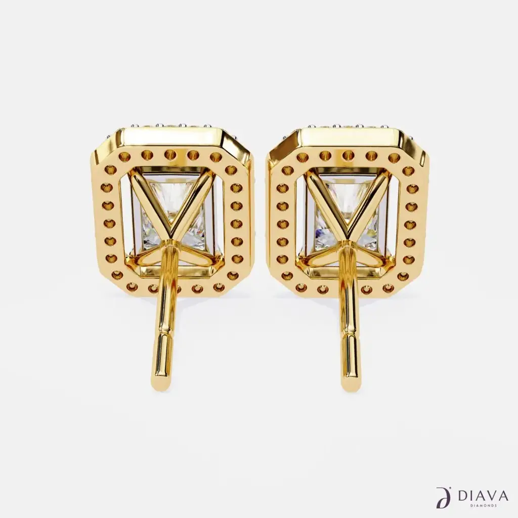 Emerald Halo Studs : EmeraldHaloStuds