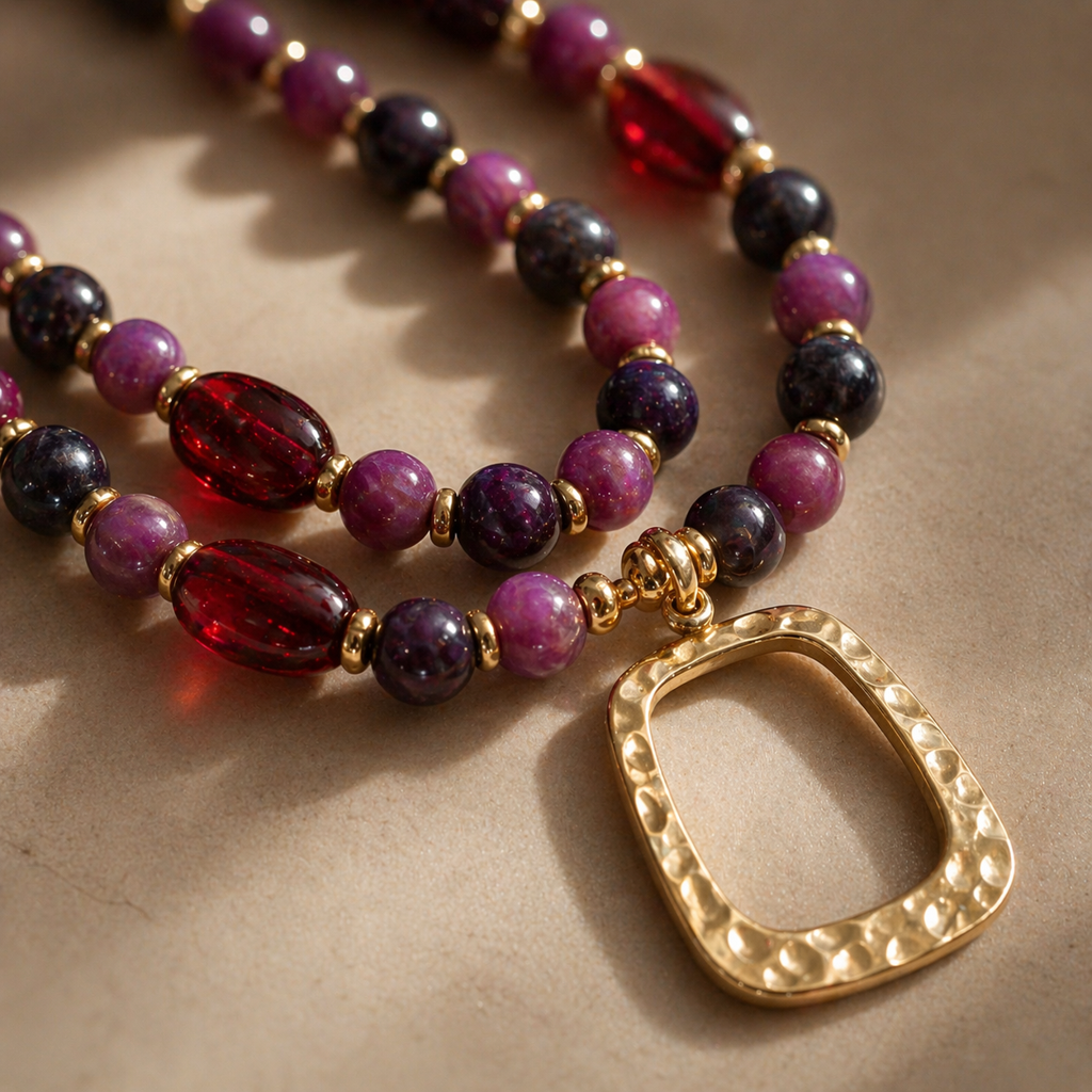 Amara Beaded Statement Necklace : Le233