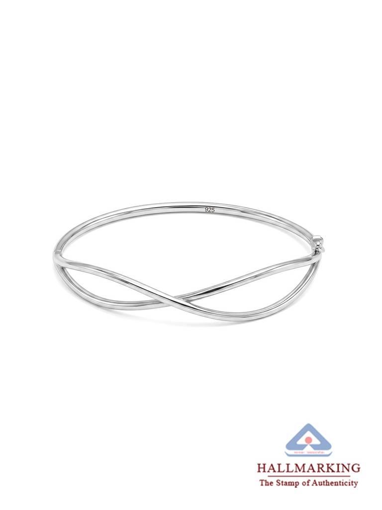 Criss Cross Flash Bangle Bracelet : BG11141951X58MSL
