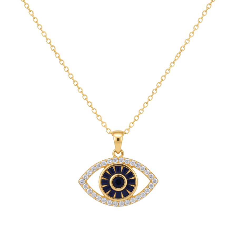 Big Evil Eye Necklace For Women | Bold Protective Evil Eye Pendant Jewellery : 6993088811