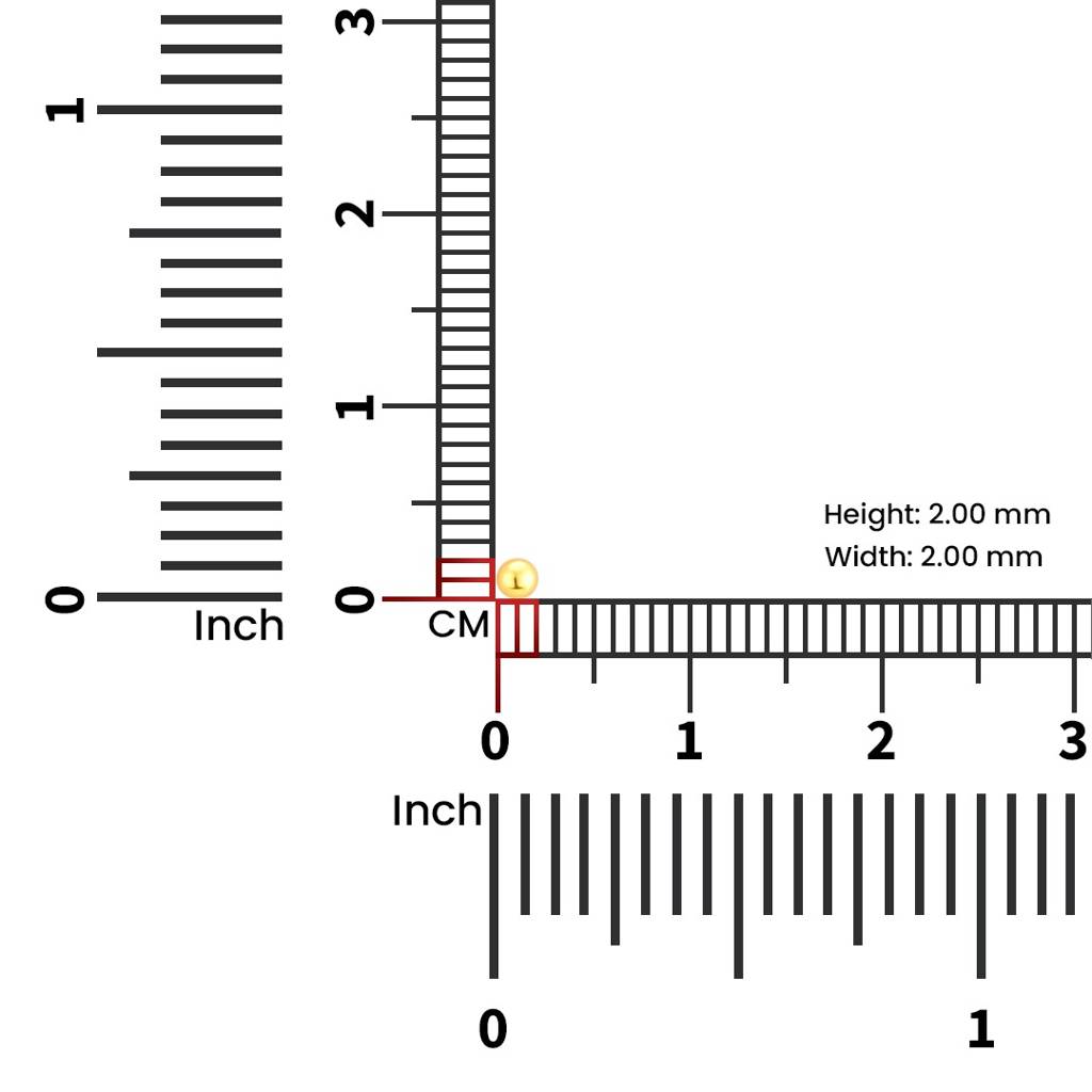 Yuvora 18K Yellow Gold Ball Stud Nose Pin For Women | Screw Back Closure | Bis Hallmarked | Pure Gold N : BNP1001-2-HP-18YG-IS