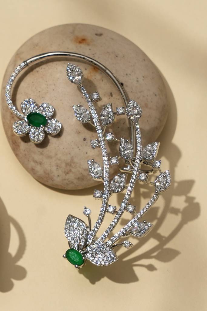 Luxury Real Diamond Look Earcuff : BP-ER-1123