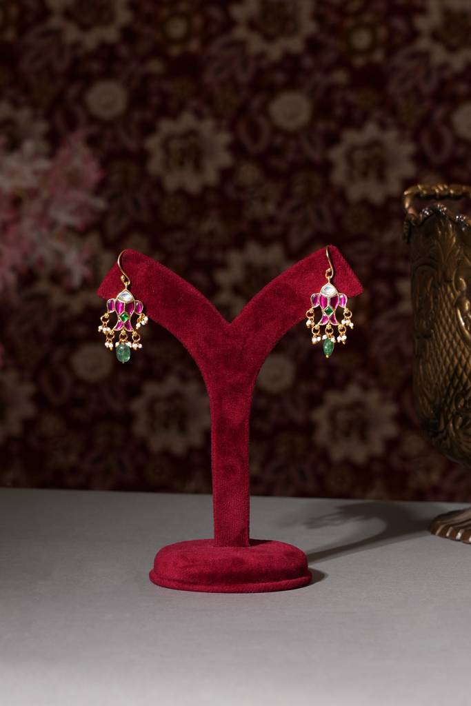 Classic South Indian Jadau Necklace Set : BP-NK-1032