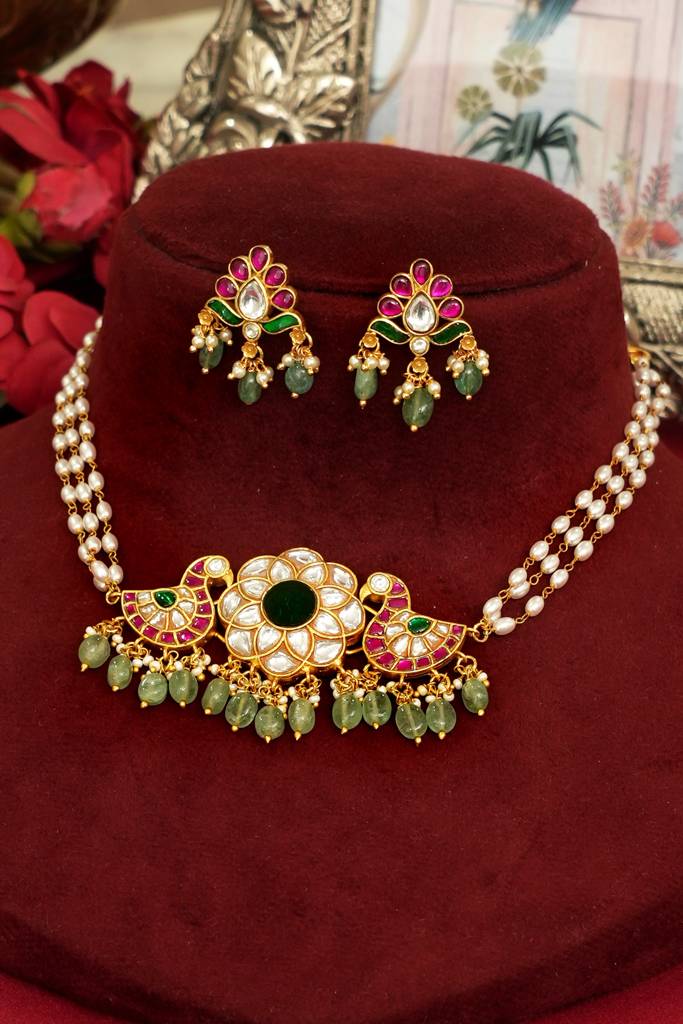 Heritage Kundan Jadau Peacock Choker Set : BP-NK-1034