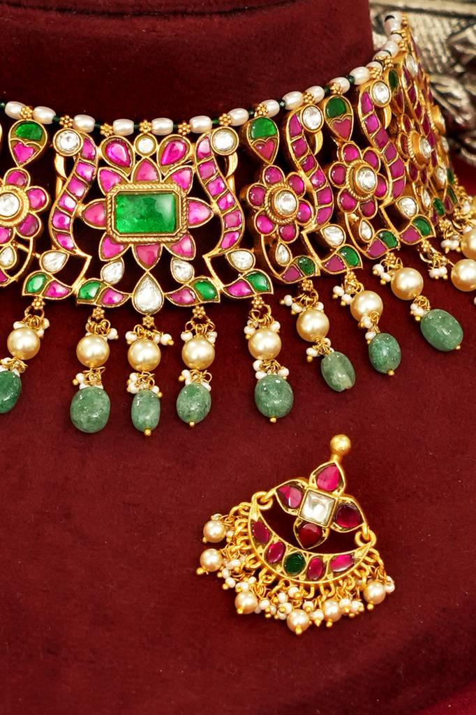 Rajwada Heritage Jadau Choker Set : BP-NK-1036
