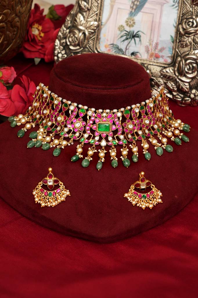 Rajwada Heritage Jadau Choker Set : BP-NK-1036