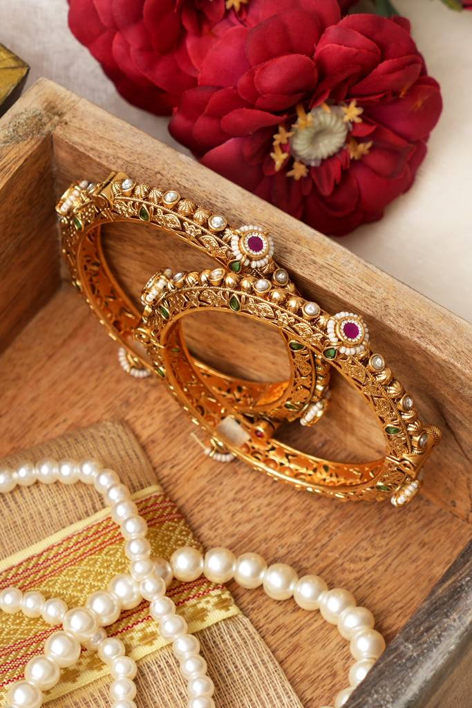 Swarna Gold Look Kada Set : BP-NK-1064