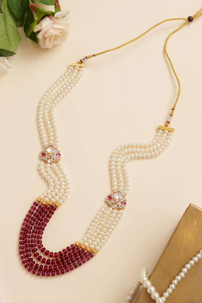 Maharaja Pearl Wedding Groom Mala : BP-NK-1165