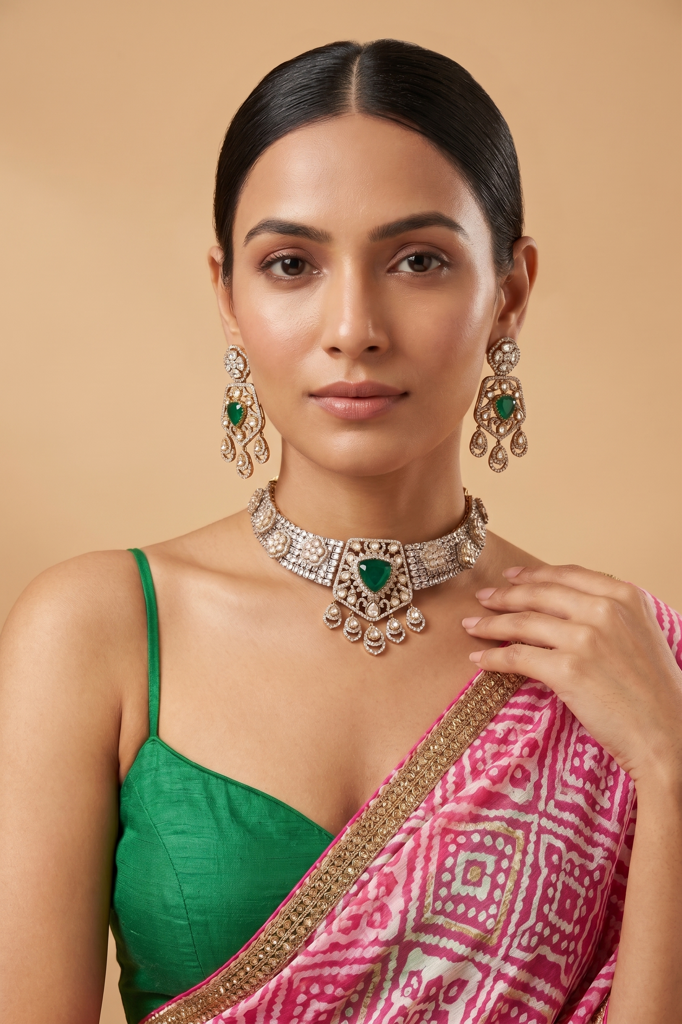 Designer Moissanite  Necklace Set : BP-NK-1275