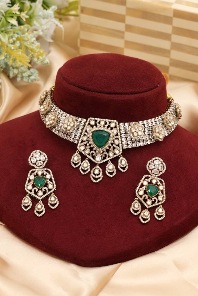 Designer Moissanite  Necklace Set : BP-NK-1275