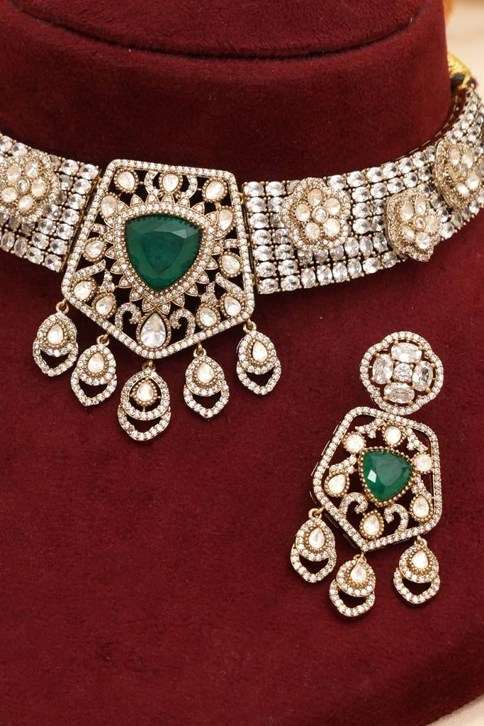 Designer Moissanite  Necklace Set : BP-NK-1275