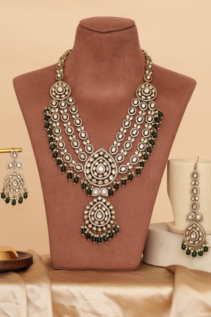Royal Polki Kundan Layered Rani Haar : BP-NK-1298
