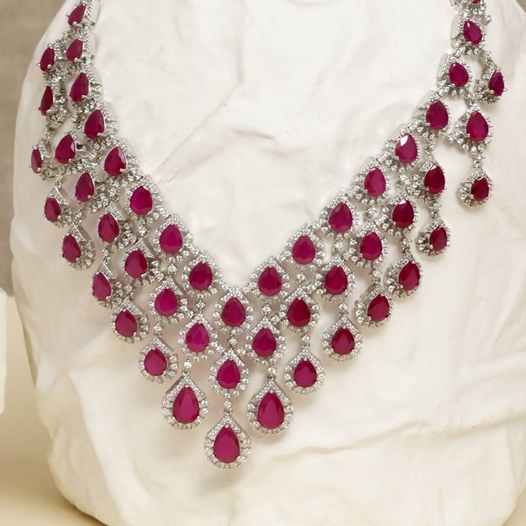 Maharani Ruby Necklace Set : BP-NK-733