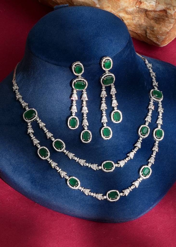 Esha Diamond Heritage Necklace Set For Wedding : BP-NK-950